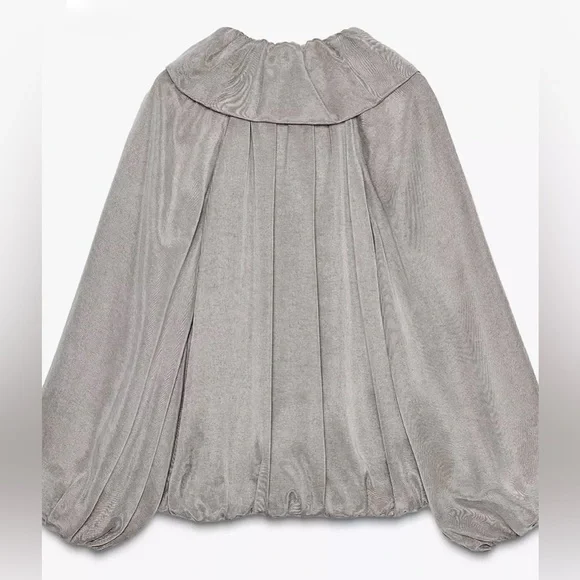 Zara ZW Collection Bomber Jacket | Light Gray | M | Gorgeous | NWT - Picture 4 of 11